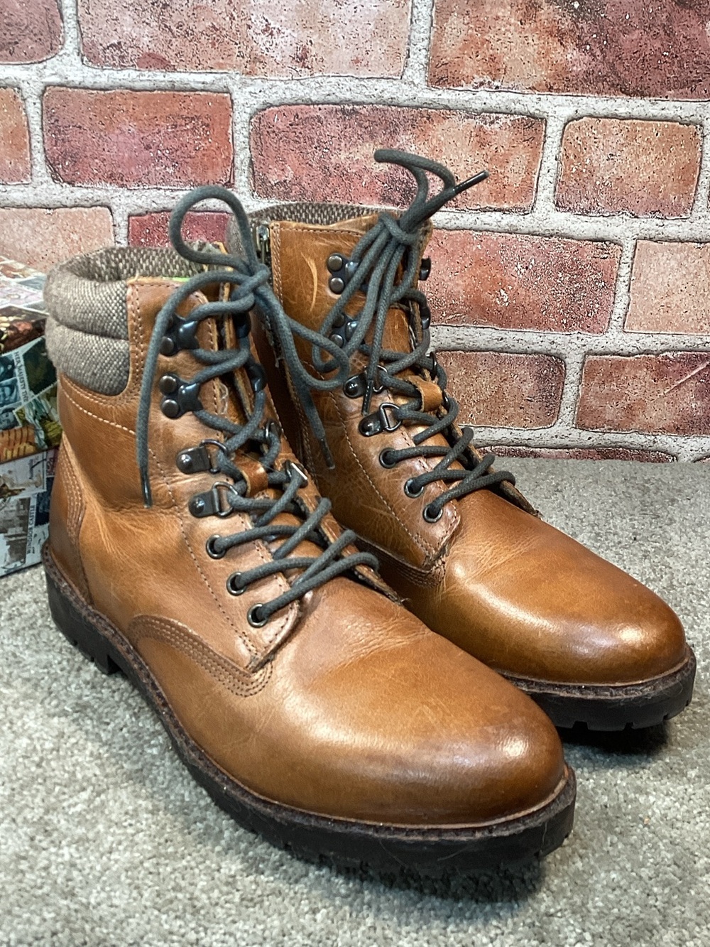 Steve Madden Wells men’s lace up combat boots size 10